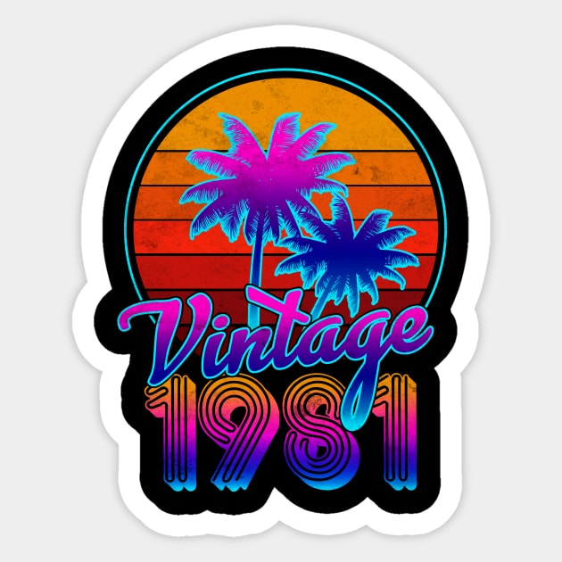 Vintage Classic 1981 Sticker by franzaled